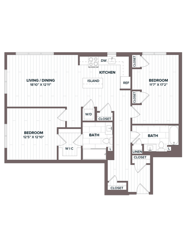 floorplan image of apartment 404